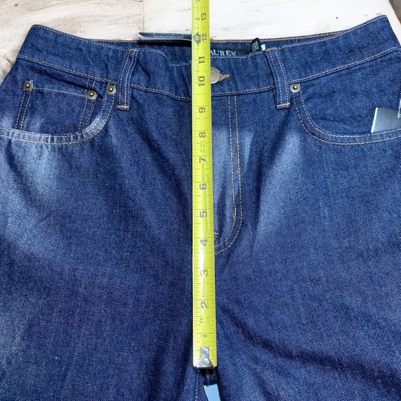 NWT Lauren Ralph Lauren Mid-Rise Wide-Leg Jean size 4P - Picture 8 of 14